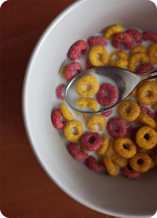 bol de céréales aux fruits rouges