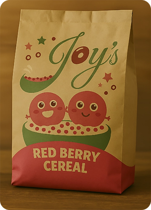 packaging des céréales Fruits rouges